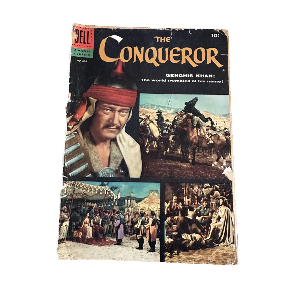 DELL-A Movie Classic, The Conqueror #690 Genghis Khan/John Wayne FAIR 1956 VTG